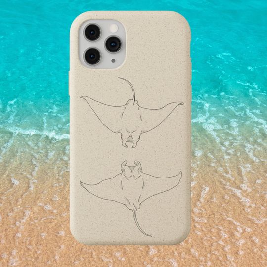 Discover Biodegradable Plastic  Stingray Phone Case for iPhone , Earth Friendly Gift