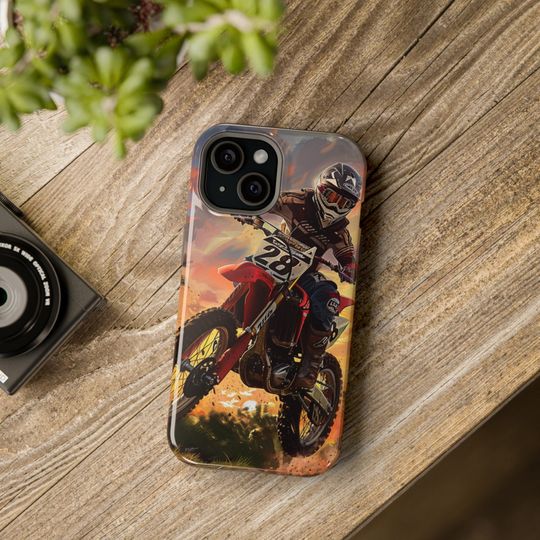 Discover Motorcross Dirt Bike Smartphone MagSafe Tough Cases