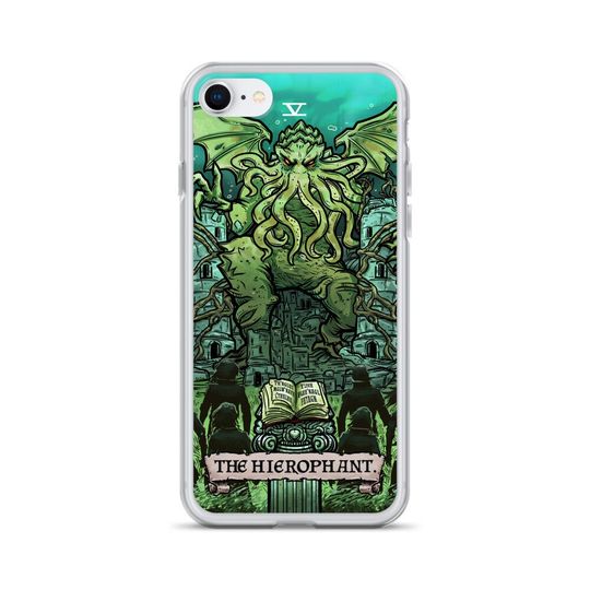 Discover The Hierophant Tarot Card iPhone Case   Spooky Phone Case Gothic Gift