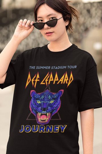 Discover Def-Leppard And Journey Summer Stadium Tour 2024 Shirt, Journey Tour Shirt, Def Leppard Shirt, Rock Music, Def Leppard And Journey Fan Gift