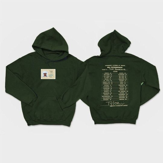 Tyler the Creator Inspired CMIYGL tour dates Aesthetic Hip-Hop Vintage Hoodie