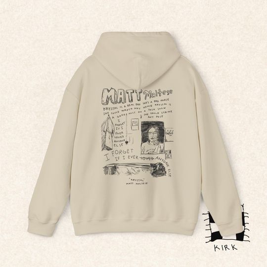 Discover Matt Maltese Krystal Hand Drawn Doodle - Tees By KirkUnisex Heavy Blend Hooded Sweatshirt