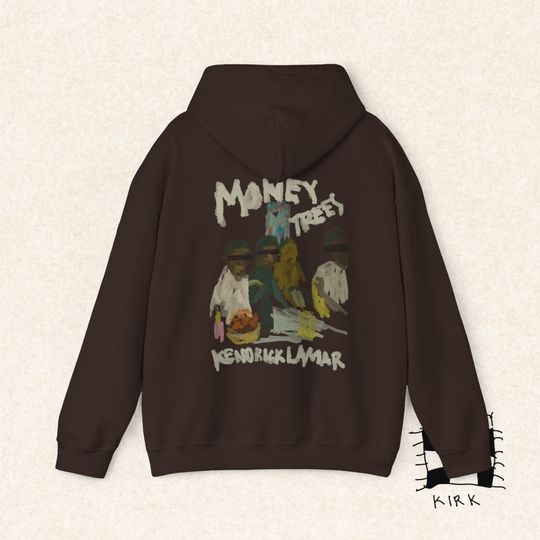 Kendrick Lamar Money Trees Hand Drawn Doodle - Tees by Kirk Unisex Heavy Blend Hooded Sweatshirt