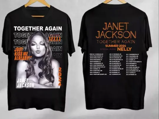 Janet Jackson t-Shirt, Janet Jackson Together Again Tour 2024 T Shirt