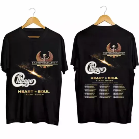 Discover Earth Wind And Fire And Chicago Tour 2024 Shirt, Soul Tour 2024 T-Shirt