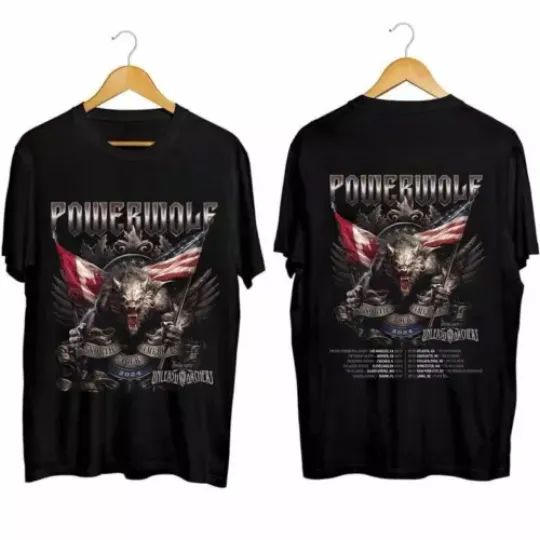 Discover Powerwolf - North America Tour 2024 Shirt  Powerwolf Band Fan Shirt