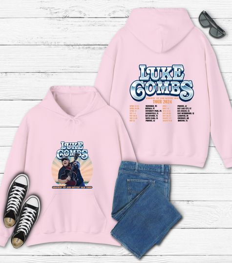 Discover Lukee Comb 2024 Tour Two Sided Hoodie, Combs Merch, Country Music Hoodie, Fan Tee,Combs Fan tee, Gift for Best Friend, Music Concert Hoodie