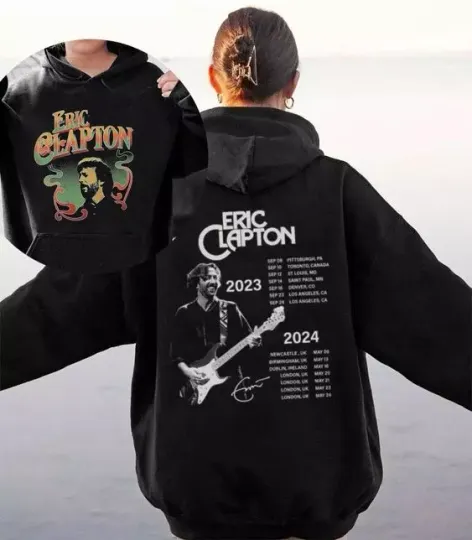 Discover Eric Clapton 2023 2024 Tour Signature Graphic Hoodie Gift For Fans Music