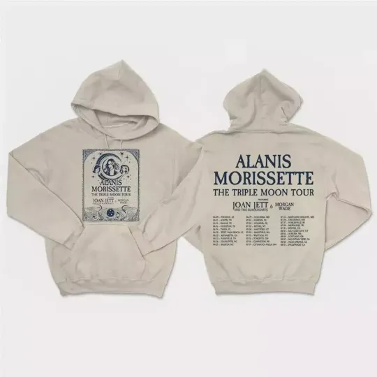 Discover Alanis Morissette The Triple Moon Tour 2024 Hoodie Gift Fans Music All Size