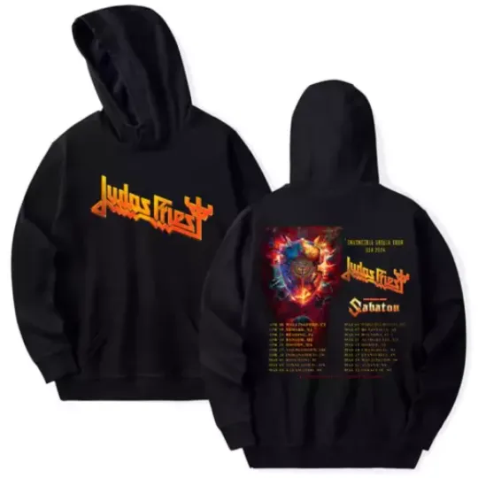 Judas Priest Invincible Shield Tour USA 2024 Hoodie Gift Fans Music All Size