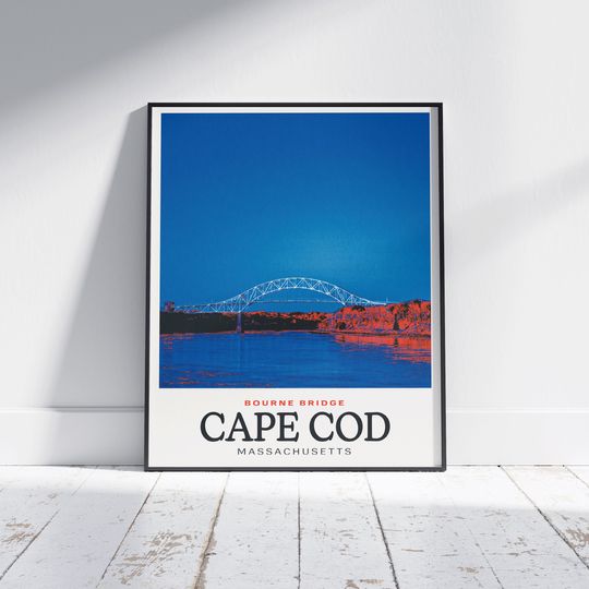 Discover Cape Cod Travel Print | Massachusetts Retro Travel Poster