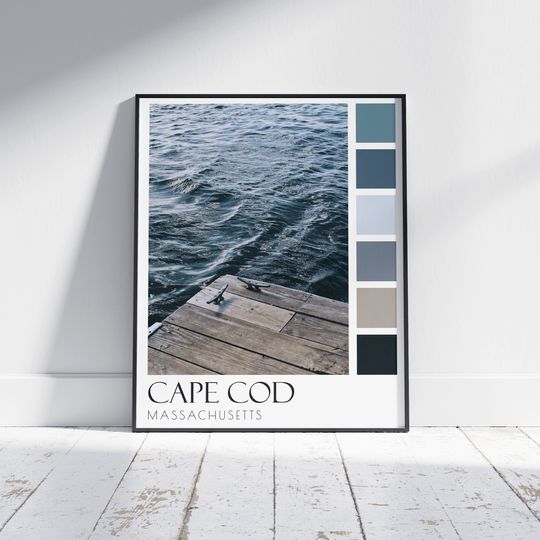 Discover Cape Cod Poster | Travel Print | Cape Cod Beach Wall Decor