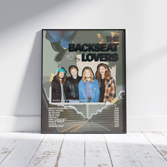 The Backseat Lovers Poster | When We Were Friends Album Poster