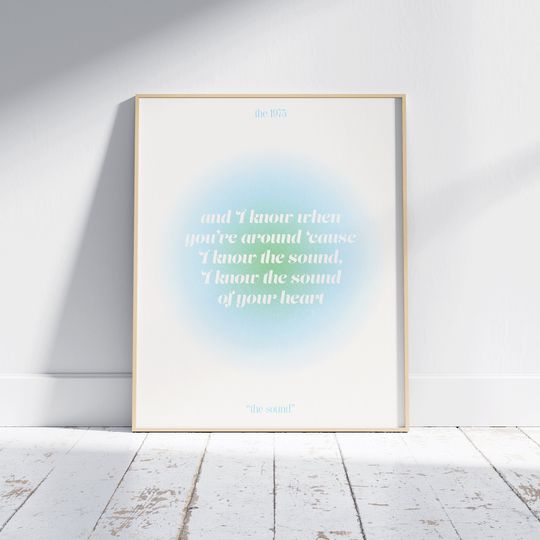 The 1975 The Sound Poster | ILIWYS Lyric Print | Gradient Aura Poster | Matty Healy