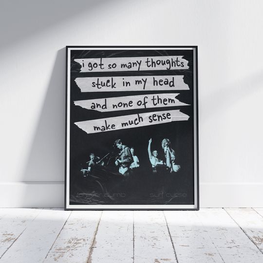 Discover Surf Curse Poster | Surf Curse Lyric Print | Indie Rock Poster