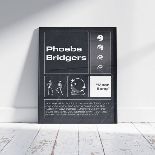 Phoebe Bridgers Poster | Moon Song Wall Art | Punisher Album Print
