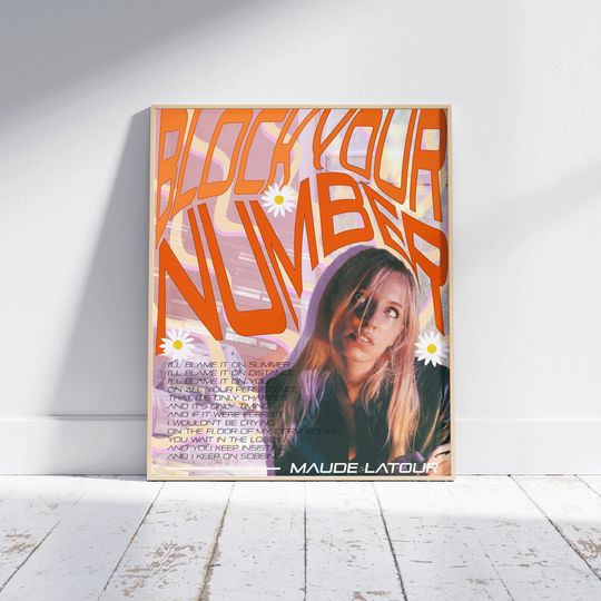 Maude Latour Block Your Number Print | 70s Style Concert Poster