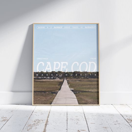 Discover Cape Cod Poster | Massachusetts Photo Print | Beach Vacation Wall Decor