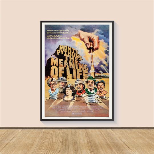 Discover Monty Python's The Meaning of Life Movie Poster Print, Room Decor, Movie Art, Gifts for Him/Her, Wall Art Print 20x28