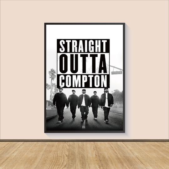 Straight Outta Compton Movie Poster Print, Room Decor, Gifts for Him/Her, Wall Art Print, Art Poster For Gift