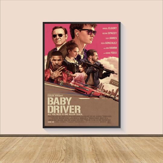 Baby Driver (2017) Movie Poster Print, Room Decor, Movie Art, Gifts for Him/Her, Wall Art Print, Art Poster For Gift