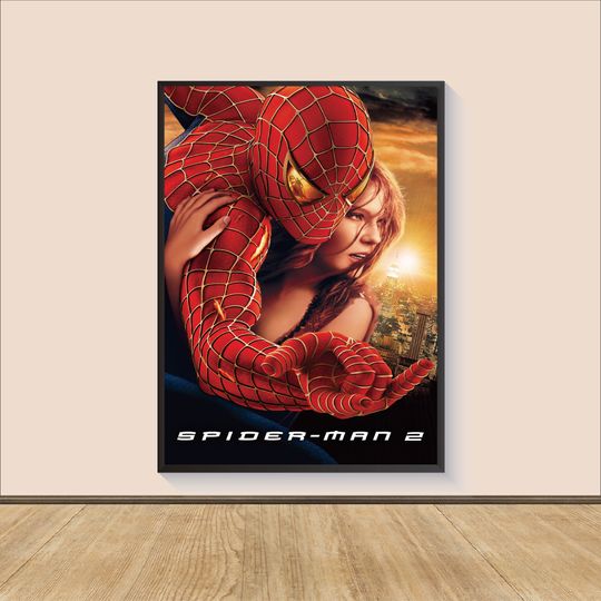 Spider Man 2 Movie Poster Print, Room Decor, Movie Art, Gifts for Him/Her, Room Decor