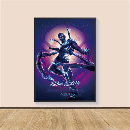 Blue Beetle 2023 Movie Poster Print, Room Decor, Movie Art, Wall Art Print, Art Poster For Gift 24x36