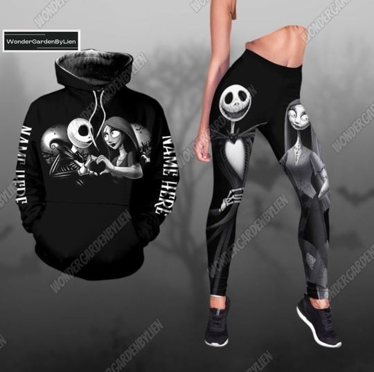 Discover Jack And Sally Hoodie, Custom Jack Skellington Hoodie, Sally Leggings, Nightmare Before Christmas, Halloween Hoodie, Leggings For Women