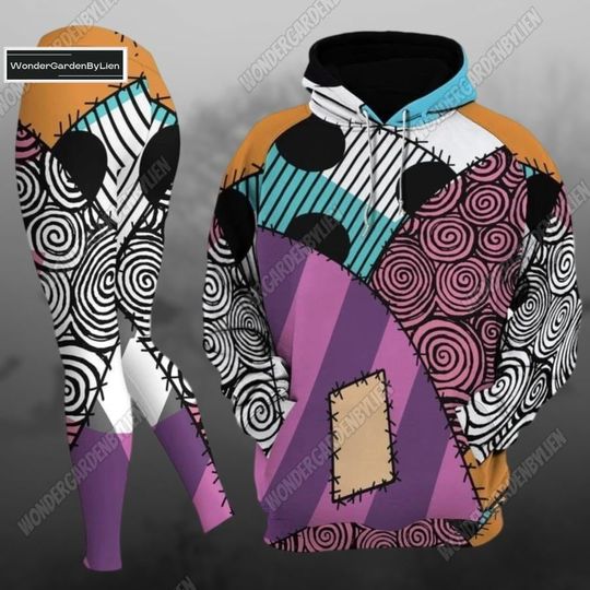 Halloween Hoodie Legging Set, Sally Horror Unisex Hoodie, Nightmare Before Christmas, Horror Movie Leggings For Women, Yoga Pants