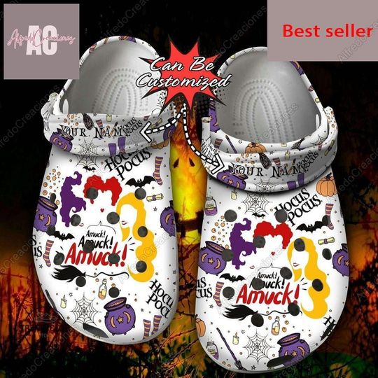 Halloween Hocus Pocus Clogs, Custom Hocus Pocus Witch Shoes, Disney Shoes, Mens Shoes, Women Shoes, Sanderson Sister Shoes, Friend Gift