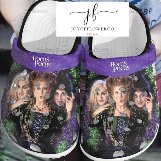 Halloween Hocus Pocus Clogs, Just A Bunch Of Hocus Pocus, Hocus Pocus Women Sandals, Sanderson Sisters Shoes, Disney Witches Shoes