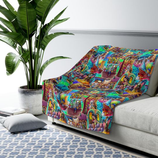 Discover Disney Pirates of the Carribean Inspired Sherpa Fleece Blanket