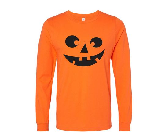Discover Halloween Long Sleeve Shirt, Jack O' Lantern, Orange Shirt, Gothic Tshirt, Halloween Gift, Horror Shirt, Ghost Shirt, Scary Shirt, Boo Shirt
