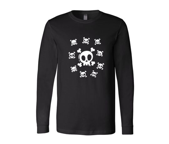 Discover Halloween Long Sleeve Shirt, Skull Long Sleeve, Gothic Tshirt, Halloween Gift, Horror Shirt, Ghost Shirt, Scary Shirt, Boo Shirt