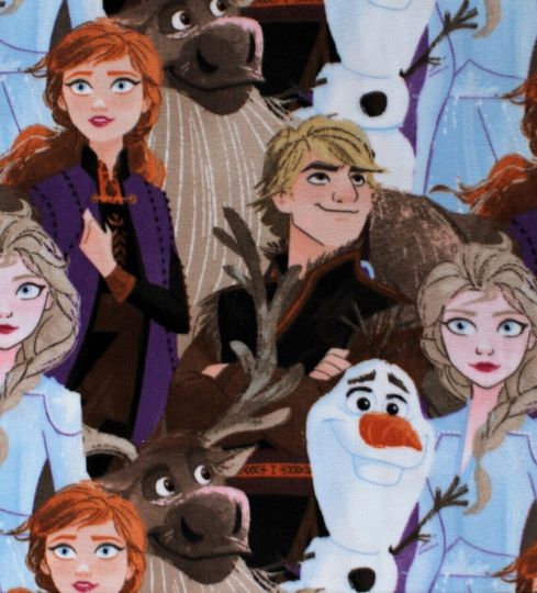 Discover Frozen characters print handmade fleece tie blanket