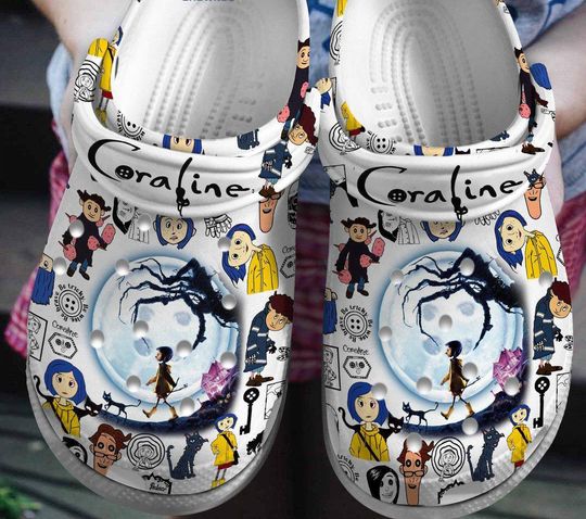 Discover Coraline Halloween Clogs, Coraline Character Shoes, Kid/Adult Sandals Slippers, Custom Shoes