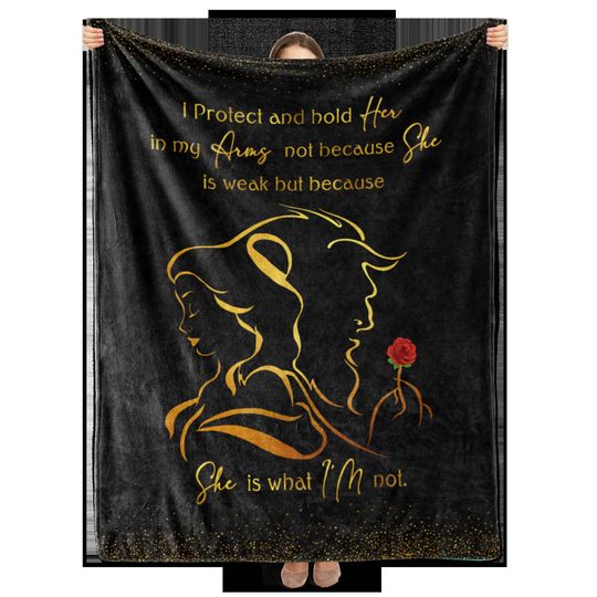 Discover Beauty And Beast Blanket For Couple, Best Gift For Him/Her For Anniversary