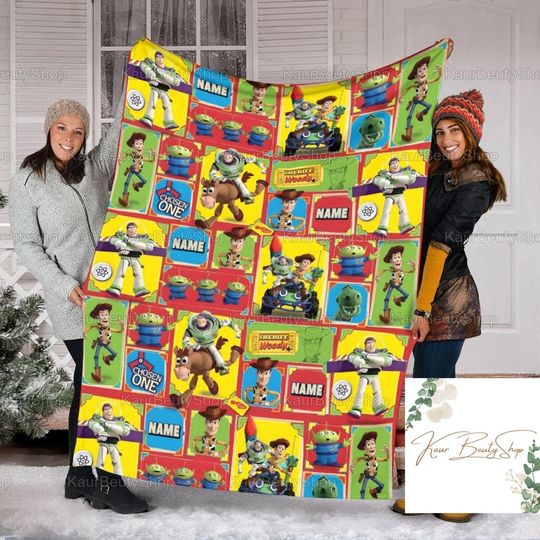 Discover Halloween Toy Story Characters Blanket, Woody Buzz Blanket