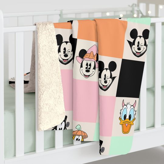 Discover Disney Halloween Blanket, Disney Sherpa Fleece Blanket