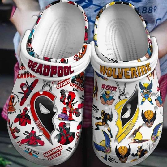Deadpool and Wolverine Clogs, Deadpool Shoes, Kid/Adult Sandals Slippers, Custom Shoes