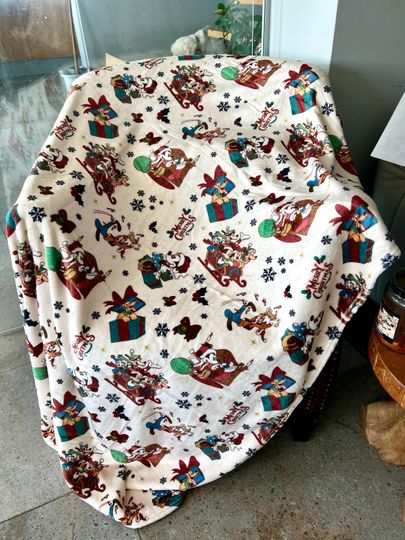 Discover Merry Christmas Character Mickey Quote Fleece Blanket Disney