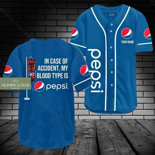 Custom Pepsi Baseball Jersey, Pepsi Baseball Shirt, Drink Baseball Shirt, Pepsi Shirt For Men, Gift For Him, Jersey Shirt For Men