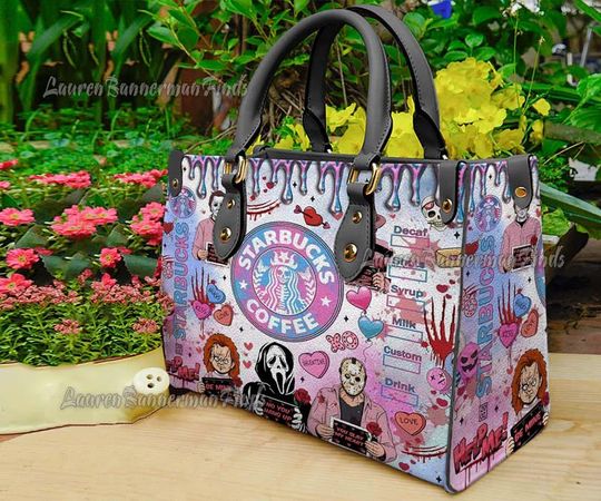Discover Halloween HandBag, Halloween Leather PU Handbag, Horror Movie Characters Bag, Woman Shoulder Bag, Crossbody Bag, Movie handbag