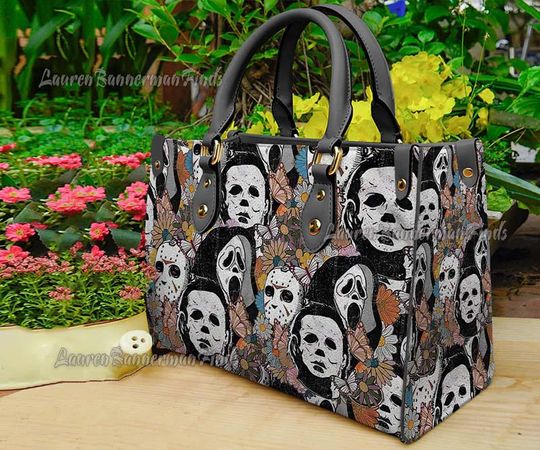 Discover Halloween HandBag, Halloween Leather PU Handbag, Horror Movie Characters Bag, Woman Shoulder Bag, Crossbody Bag, Movie handbag