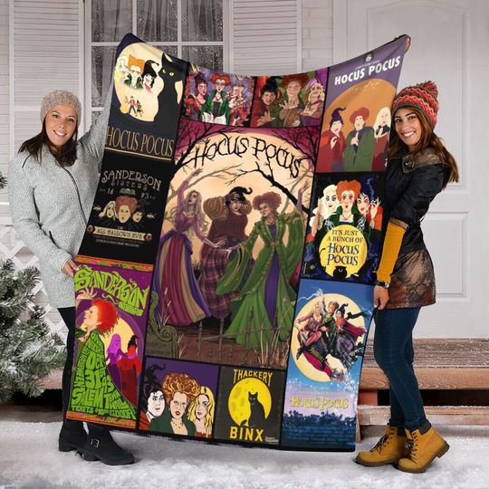 Custom Name Halloween Stitch Blanket, Stitch Mummy Blanket, Pumpkin Halloween Blanket, Malecifent Stitch Blanket, Autumn Halloween Blanket