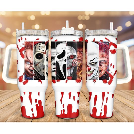 Discover Scary Movie Villain's, 40oz Tumbler with handle