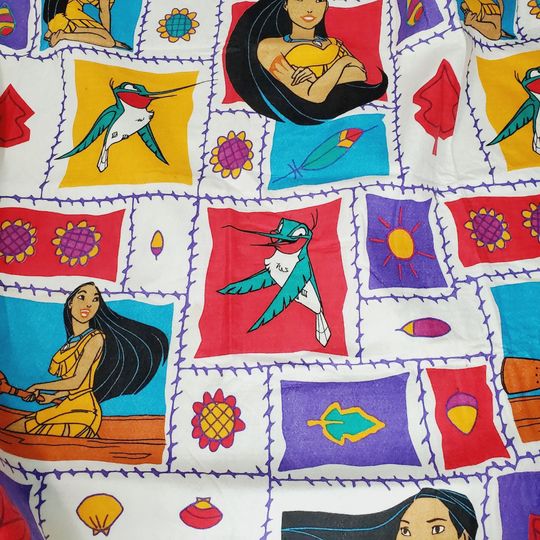 Vintage Disney POCAHONTAS Twin Blanket Fleece