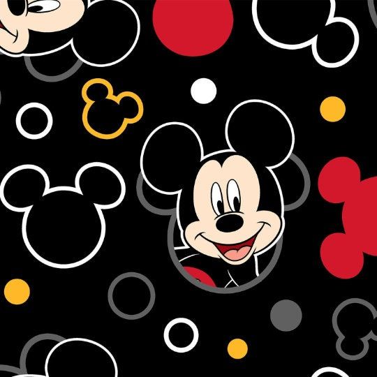Discover Disney Mickey Mouse Face Anti Pill Plush Fleece Blanket