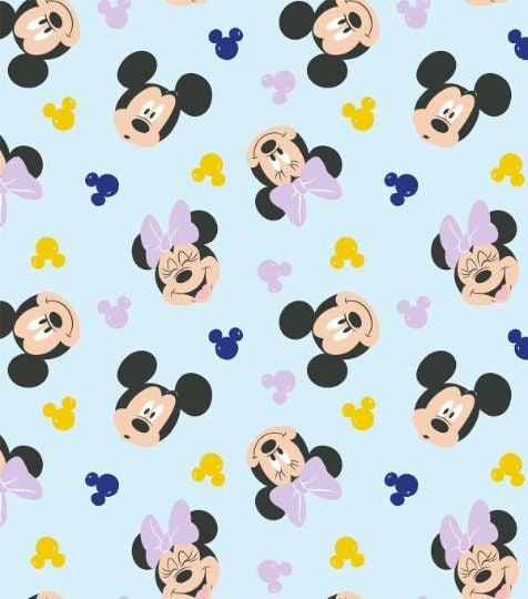 Discover Disney Mickie & Minnie in Blue Fleece Blanket