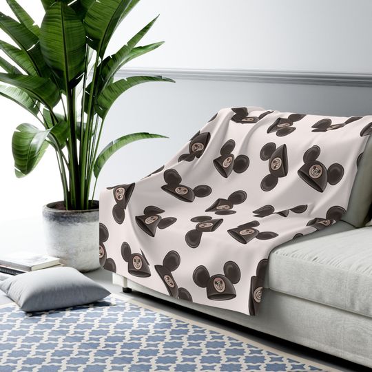 Discover Disney Mickey Mouse Club Hats Inspired Sherpa Fleece Blanket